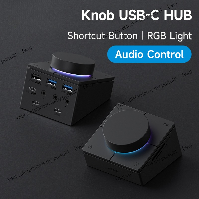Usb C Docking Hub - محول USB C مع أزرار اختصار،