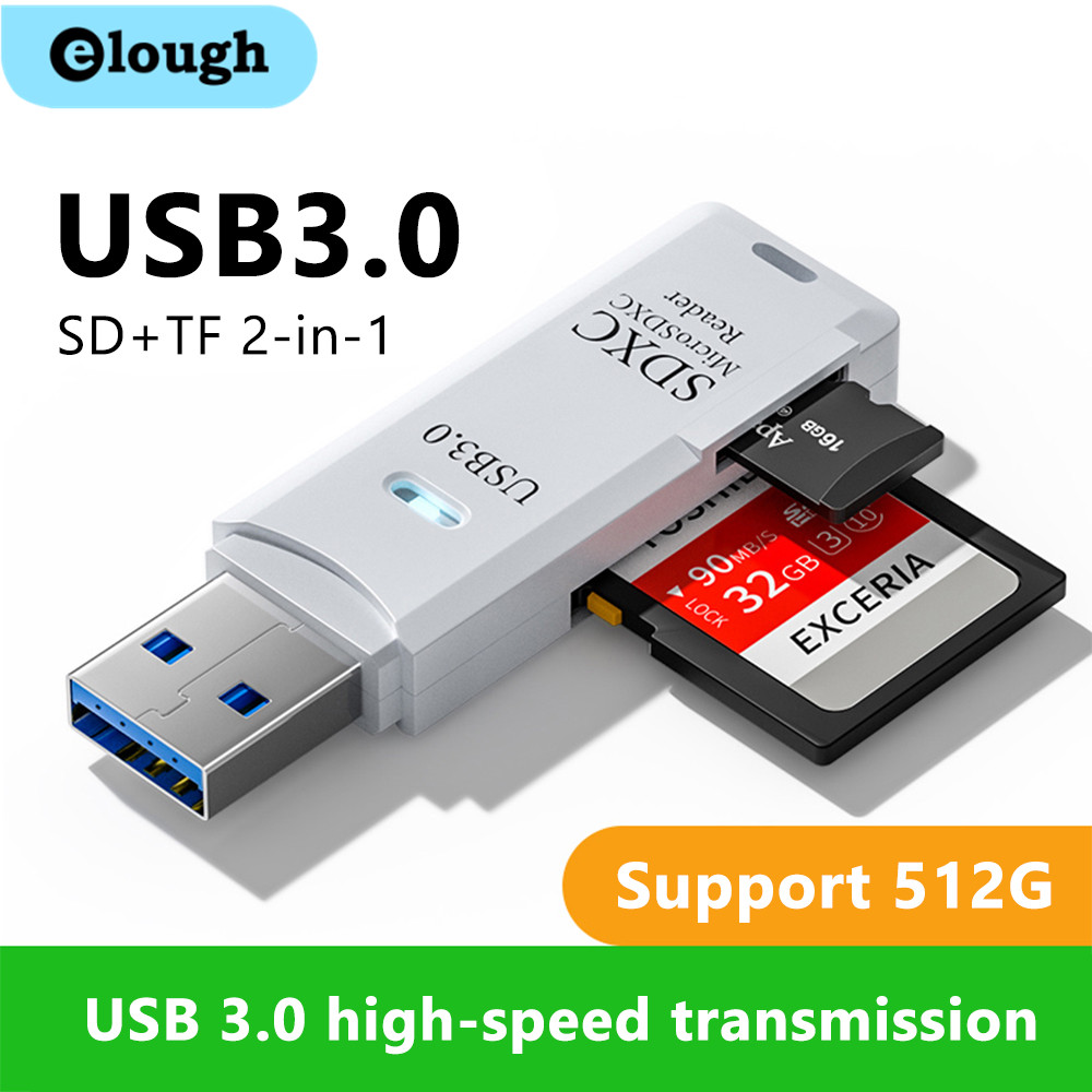 Laptop Accessories For Programmers - 2 في 1 USB 3.0 قارئ