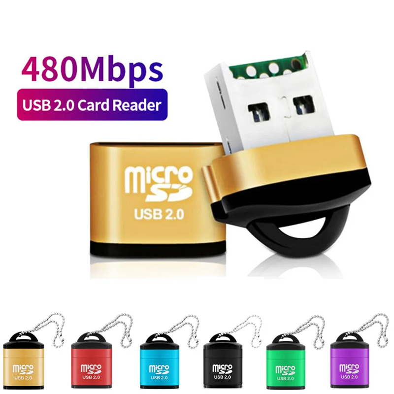 Laptop Accessories Productivity - قارئ بطاقات الذاكرة USB صغير Micro