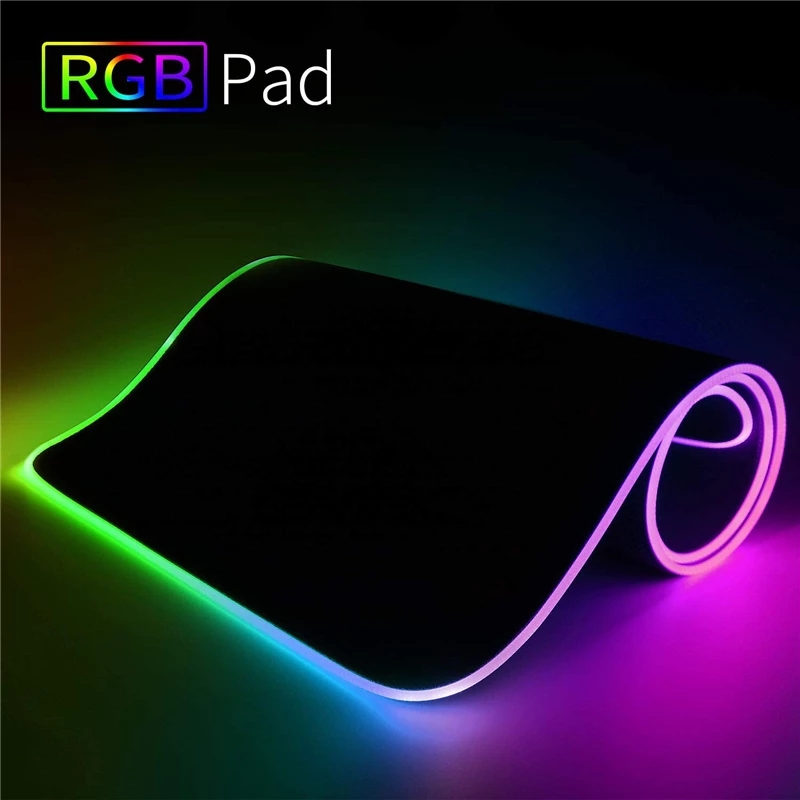 Laptop Accessories Rgb - لوحة ماوس للألعاب بإضاءة LED ملونة،