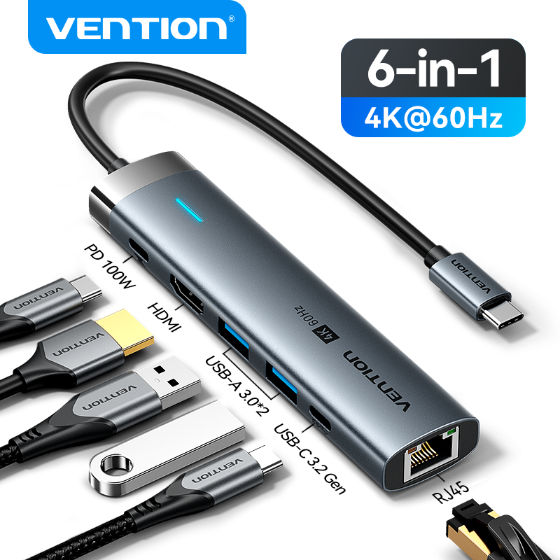 Mac Laptop Accessories - Vention USB C HUB نوع C