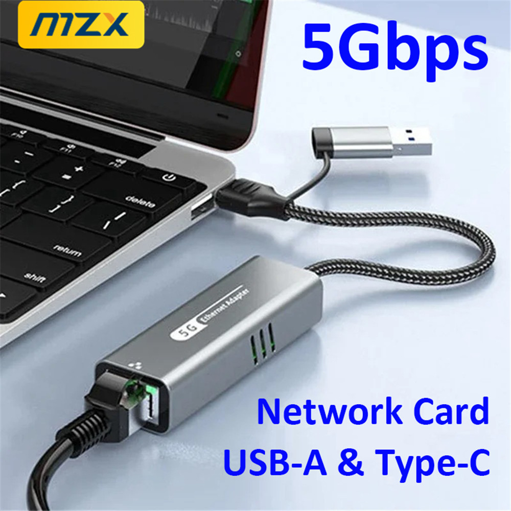 Laptop Accessories For Programmers - MZX 5000Mbps 5G بطاقة الشبكة USB