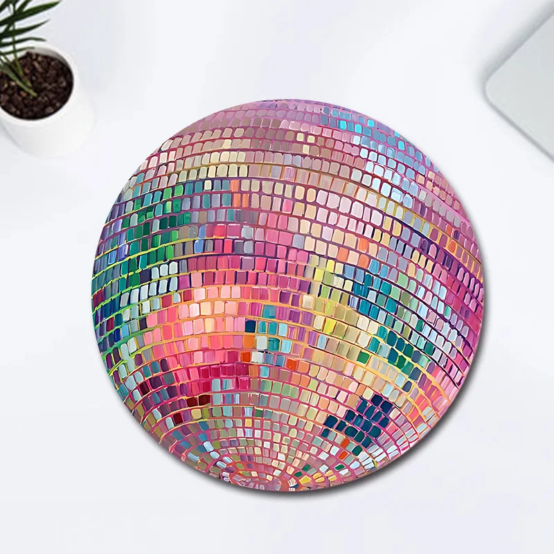 سجادة ماوس مطاطية مستديرة وردي - مراجعة Laptop Accessories Pink وسعره