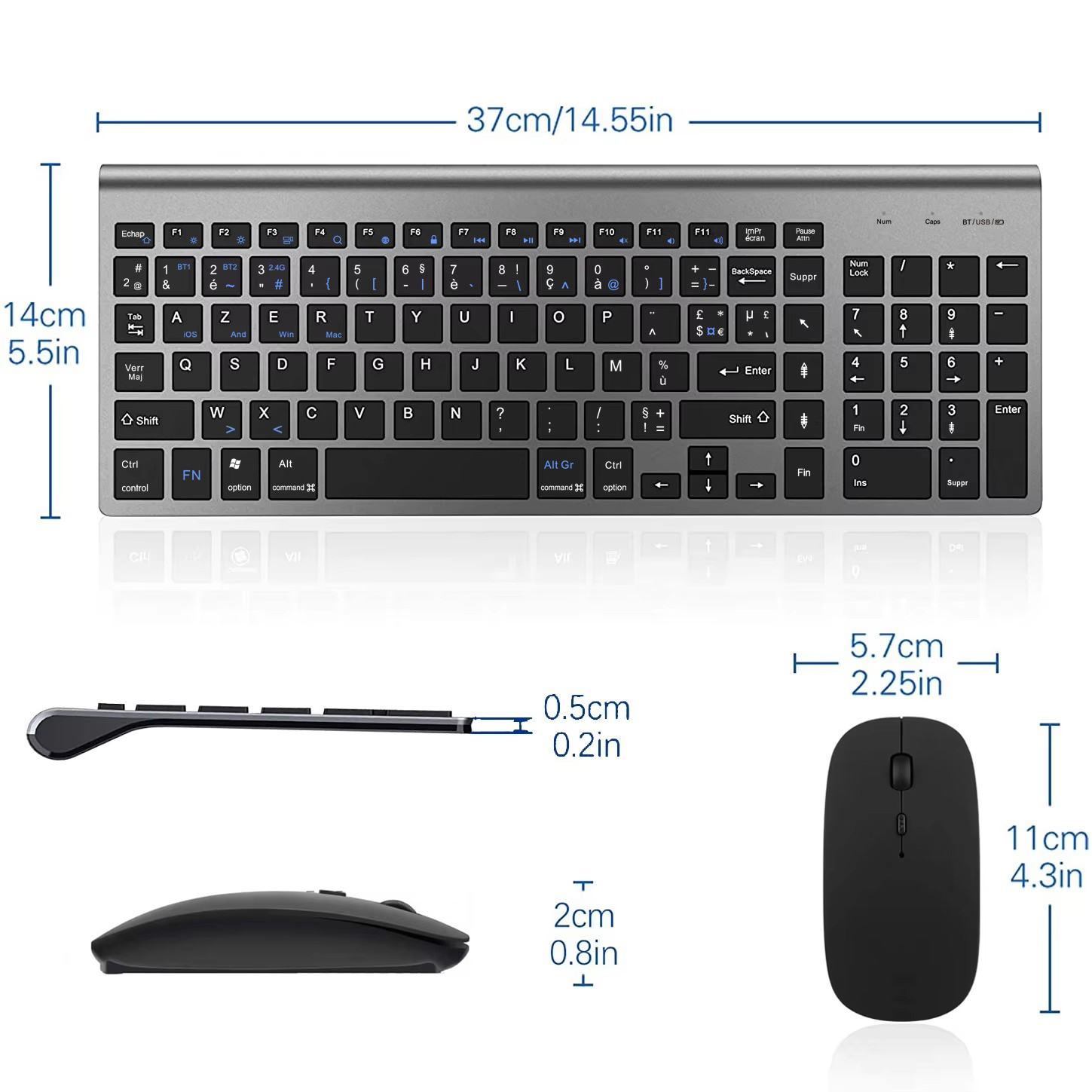 لوحة مفاتيح وماوس فائقان النحا - مراجعة Laptop Accessories Combo وسعره
