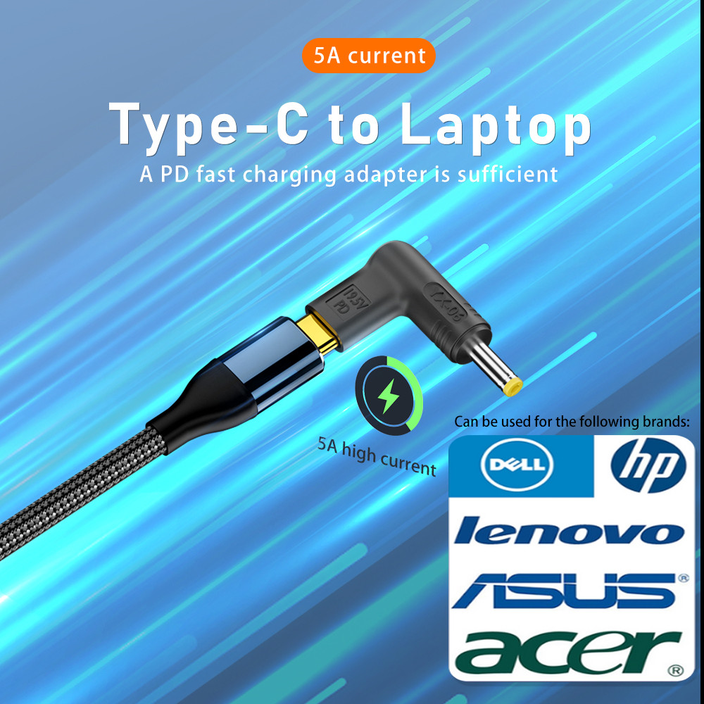100 واط USB نوع C إلى تيار مست - مراجعة Laptop Accessories Hp وسعره