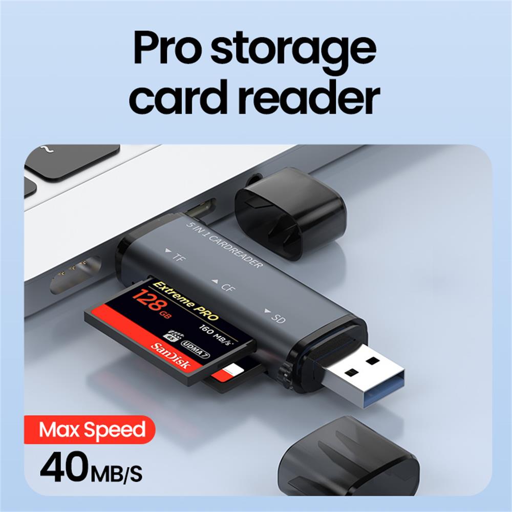 5 في 1 قارئ بطاقات USB نوع C م - مراجعة Laptop Accessories For Programmers وسعره