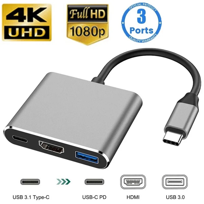 USB C HUB 3in1 نوع C 3.0 إلى H - مراجعة Usb C Docking Hub وسعره