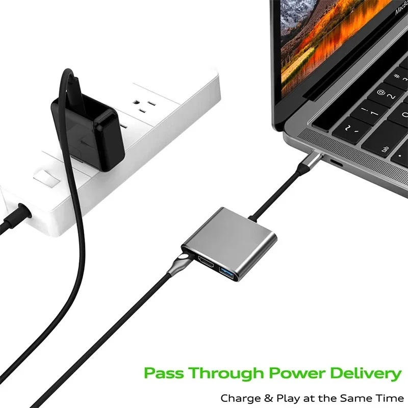 USB C HUB 3in1 نوع C 3.0 إلى H - مراجعة Usb C Docking Hub وسعره