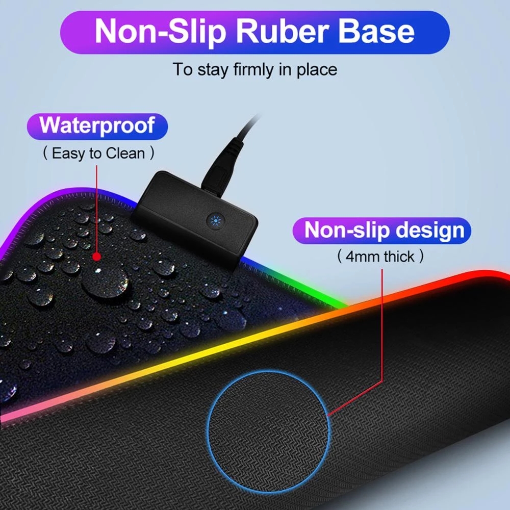 لوحة ماوس للألعاب بإضاءة LED م - مراجعة Laptop Accessories Rgb وسعره