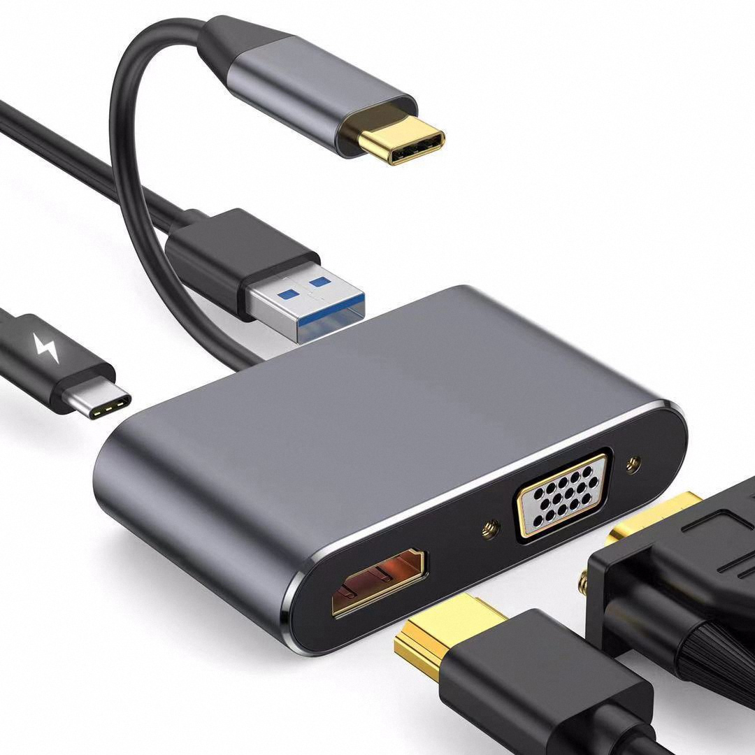 محول USB نوع C إلى VGA بدقة 4K - مراجعة Usb C Docking Hub وسعره