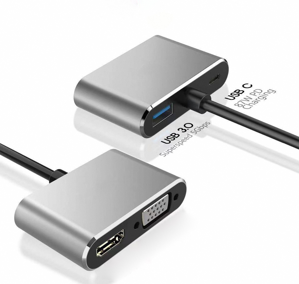 محول USB نوع C إلى VGA بدقة 4K - مراجعة Usb C Docking Hub وسعره