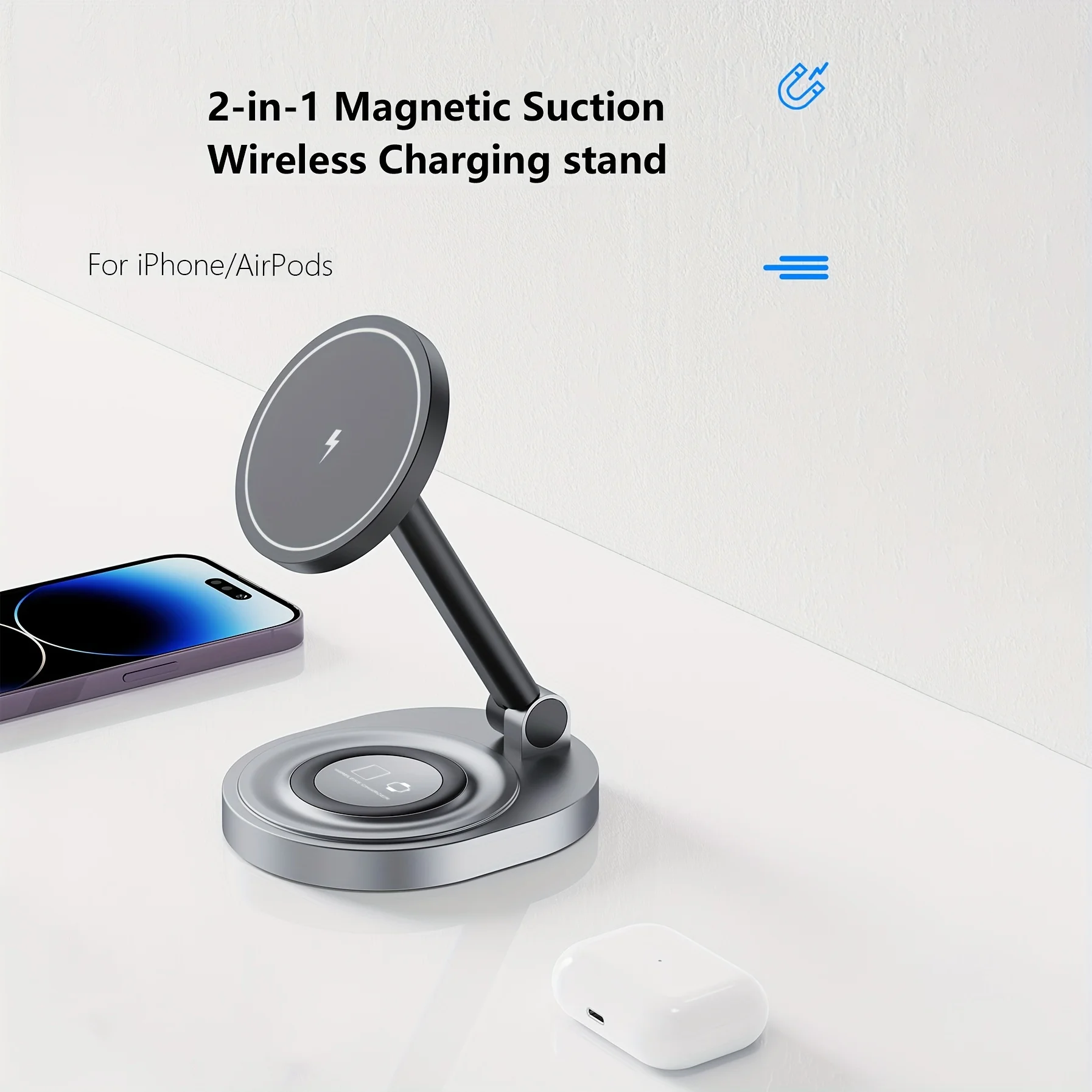 2 في 1 شاحن لاسلكي مغناطيسي حا - مراجعة Usb C Docking Hub وسعره