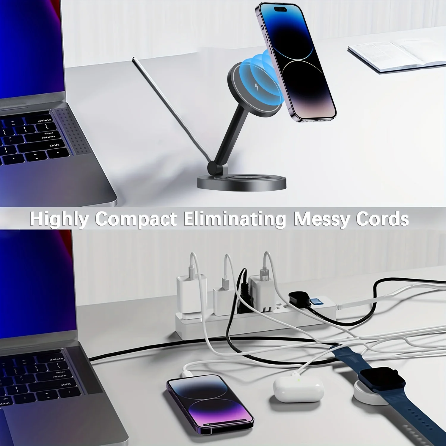 2 في 1 شاحن لاسلكي مغناطيسي حا - مراجعة Usb C Docking Hub وسعره